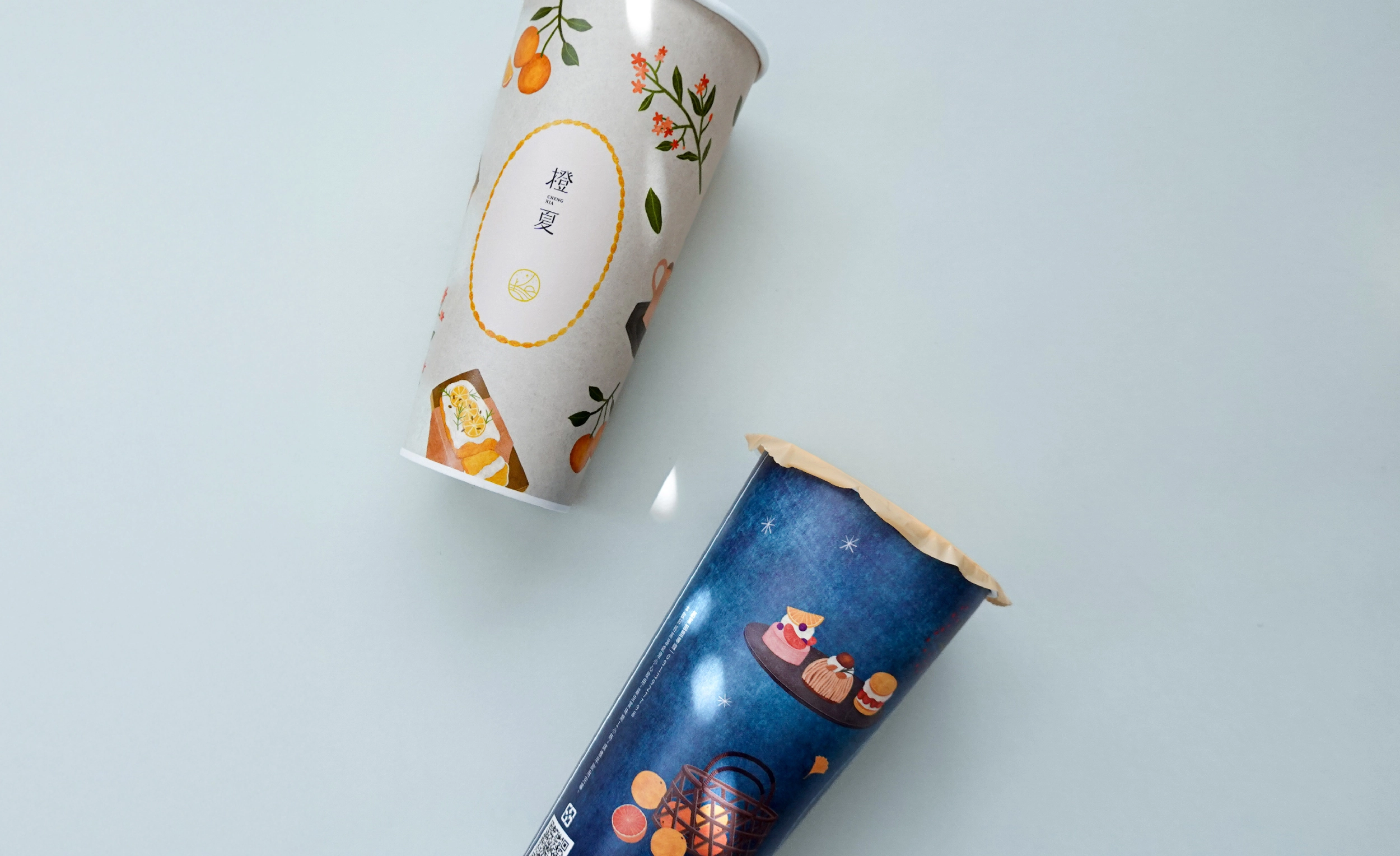 插畫系列紙杯 橙夏 x chang chih's banner